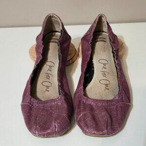 Toms Pink Metallic Ballet Flats Size 8.5